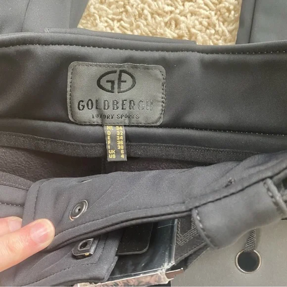 NWT Goldbergh Cher Ski Pant in Black and Gold, US Size 4 - Picture 3 of 8